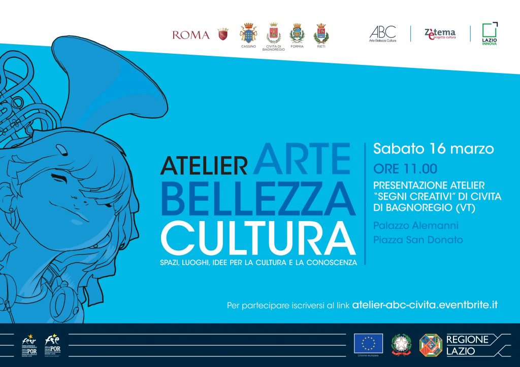 Atelier ABC – ARTE, BELLEZZA, CULTURA: il 16 marzo a Civita di Bagnoregio