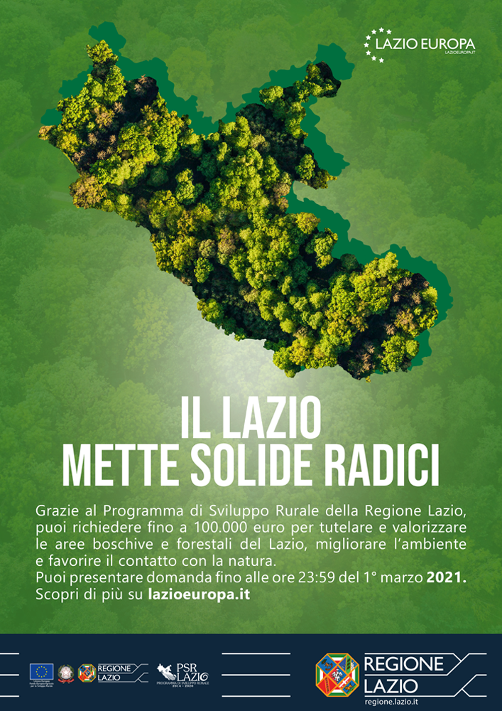 Immagine della campagna "Il Lazio mette solide radici"