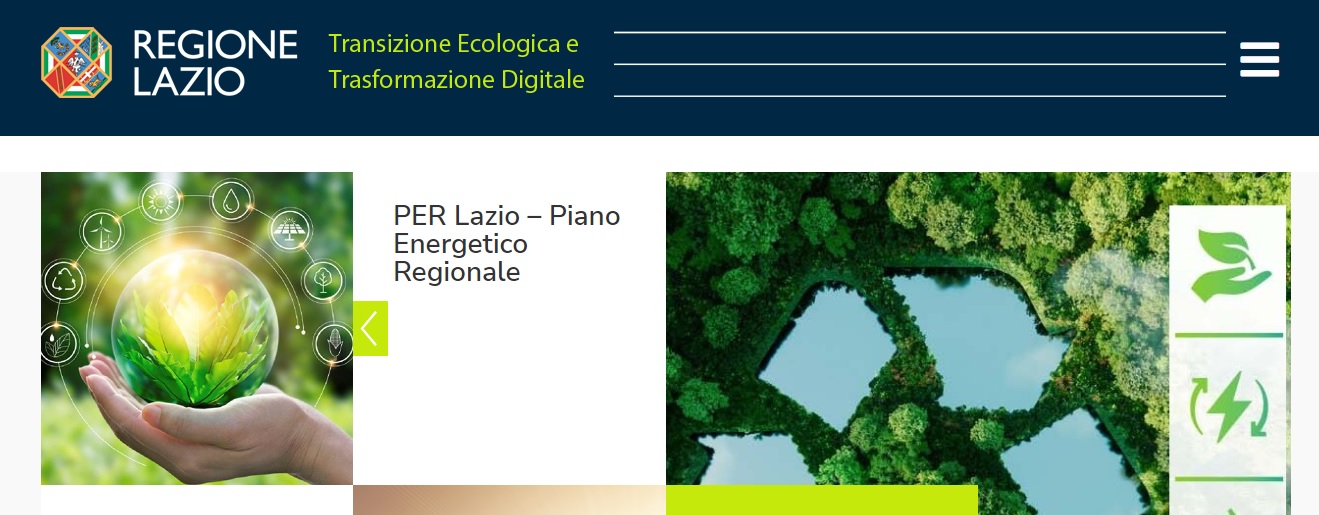 Regione Lazio: on line il nuovo portale Lazioecologicoedigitale.it
