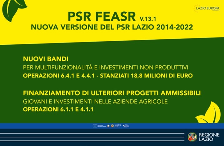 La Commissione europea approva la nuova versione del PSR Lazio 2014-2022