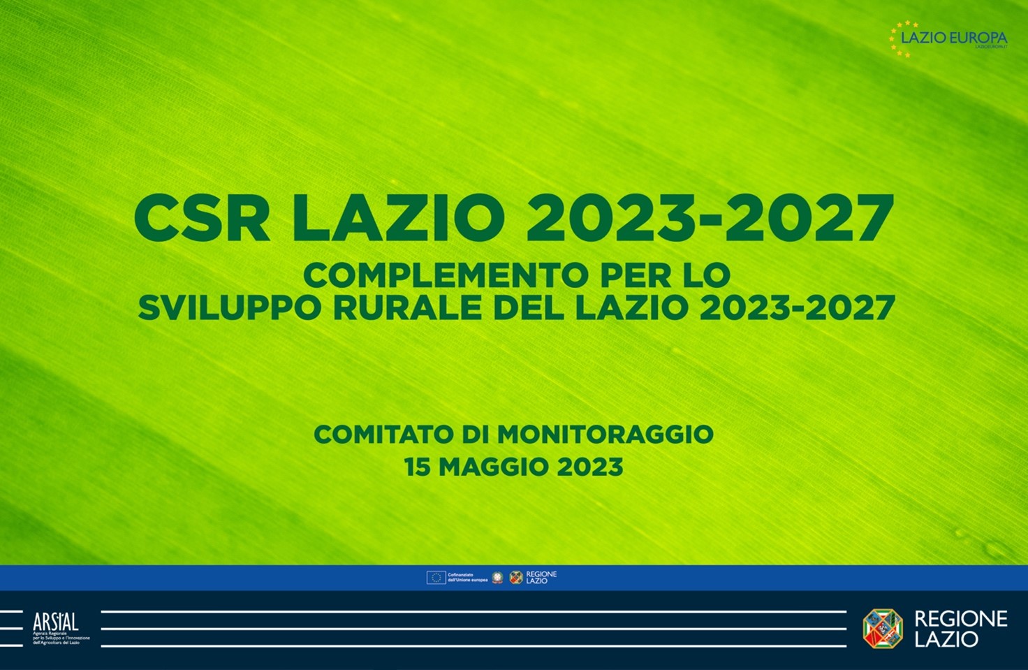 Sviluppo rurale: convocato il Comitato di Monitoraggio del CSR 2023-2027