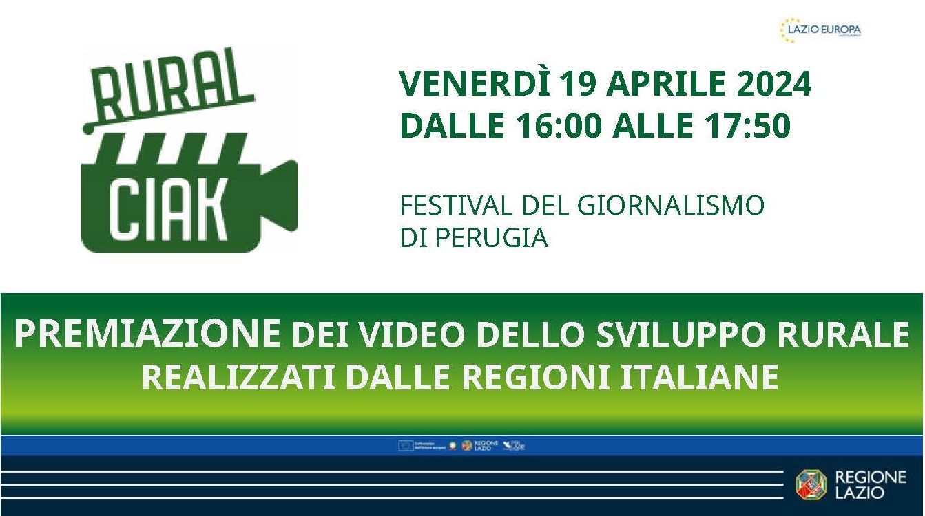 La Regione Lazio partecipa alla seconda edizione di RuralCiak