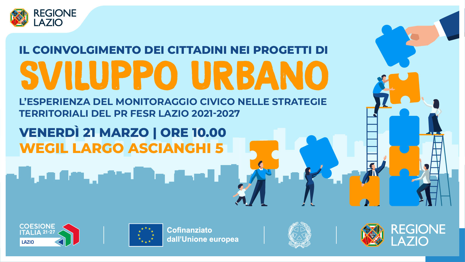 Incontro su Strategie territoriali (FESR) e monitoraggio civico (Roma, 21 marzo): dettagli nell'articolo