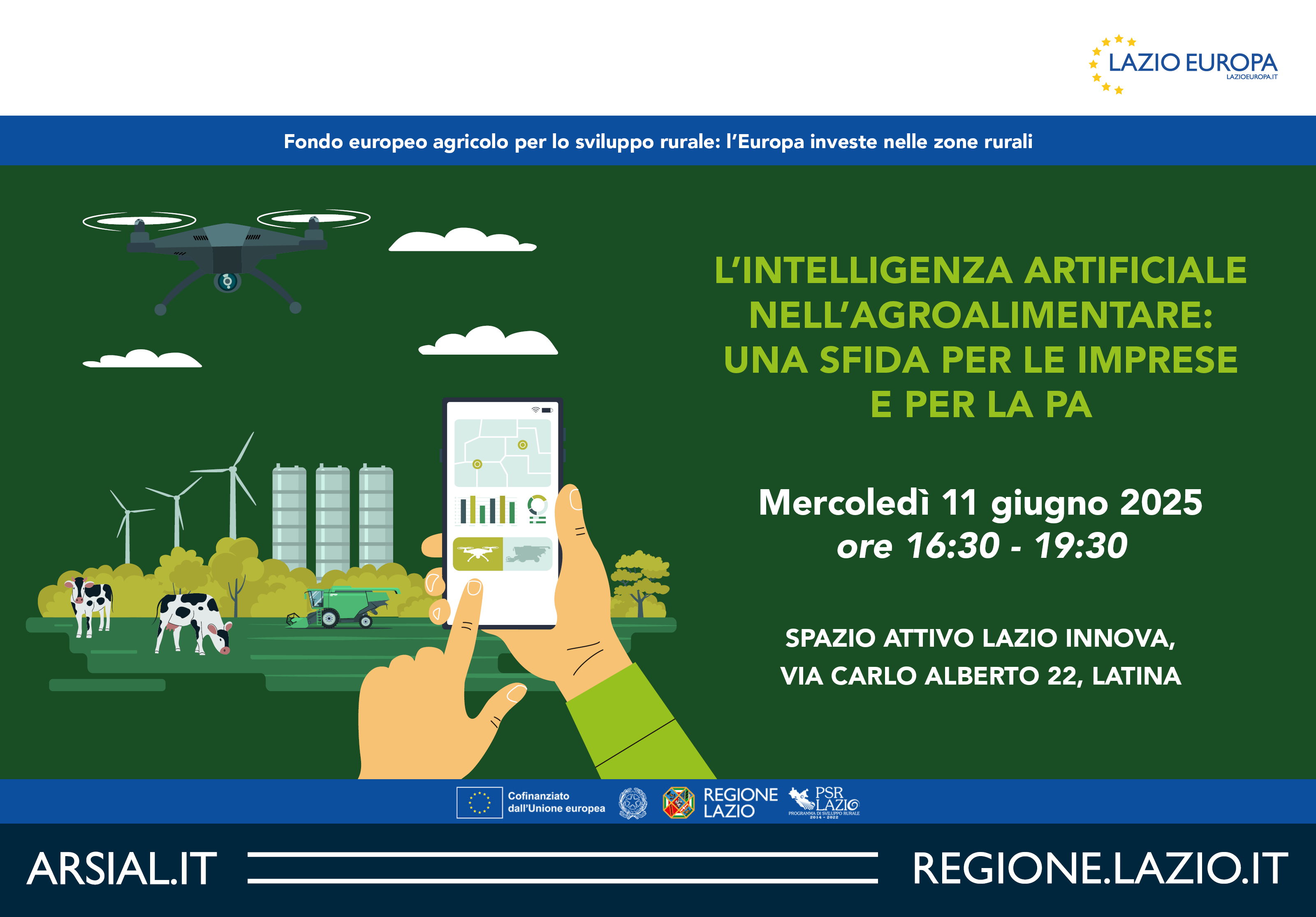 Evento PSR su agricoltura e intelligenza artificiale (Latina, 11 giugno): dettagli nell'articolo