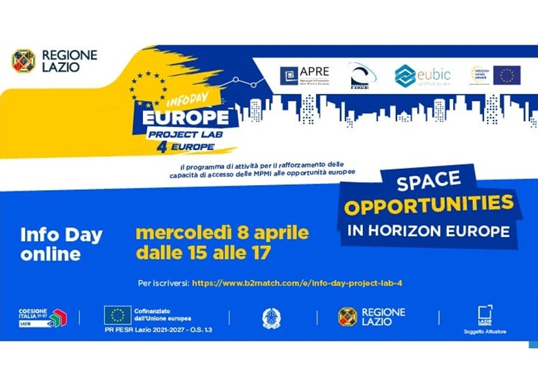 Infoday su Space Economy n Horizon Europe (online l'8 aprile): dettagli nell'articolo